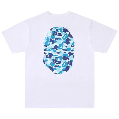 BAPE ABC Camo Big Ape Head T-Shirt White Blue | A Bathing Ape | eBay