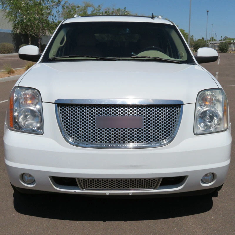 Chrome Round Hole Mesh Front Lower Bumper Grille Fits GMC Yukon Denali 2007-2014 - Image 2 of 4