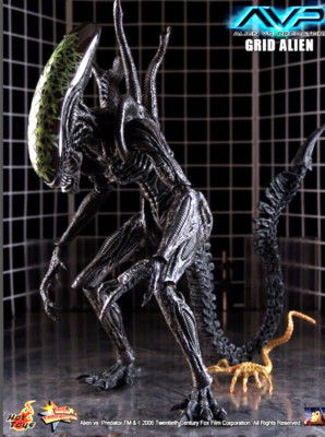 Ultra Rare Sideshow GRID ALIEN mit Facehugger AvP Hot Toys MMS28 NEU VERSIEGELT