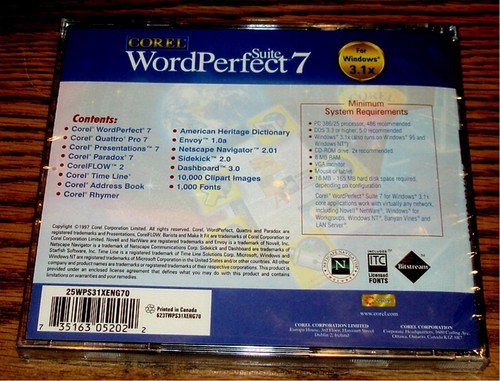 Corel Word Perfect Suite 7 - PC CD-Rom Windows 3.1x - BRAND NEW -  SEALED - Picture 4 of 5