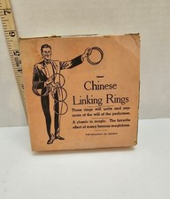 Vintage 1960s Adams Chinese Linking Rings. With Box and Instructions