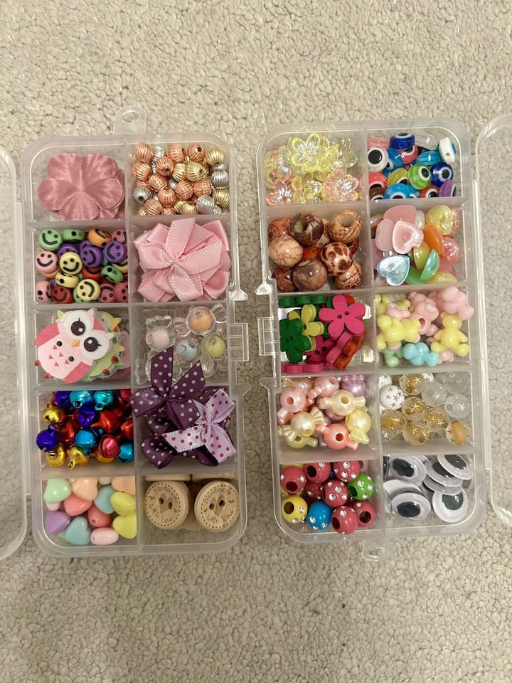 6 Packs Mixed Embellishments For Craft, Card Making, Beads, Gems