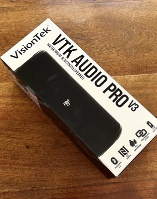 Portable Wireless Waterproof Bluetooth Speaker VisionTek VTK Audio Pro V3 BLACK