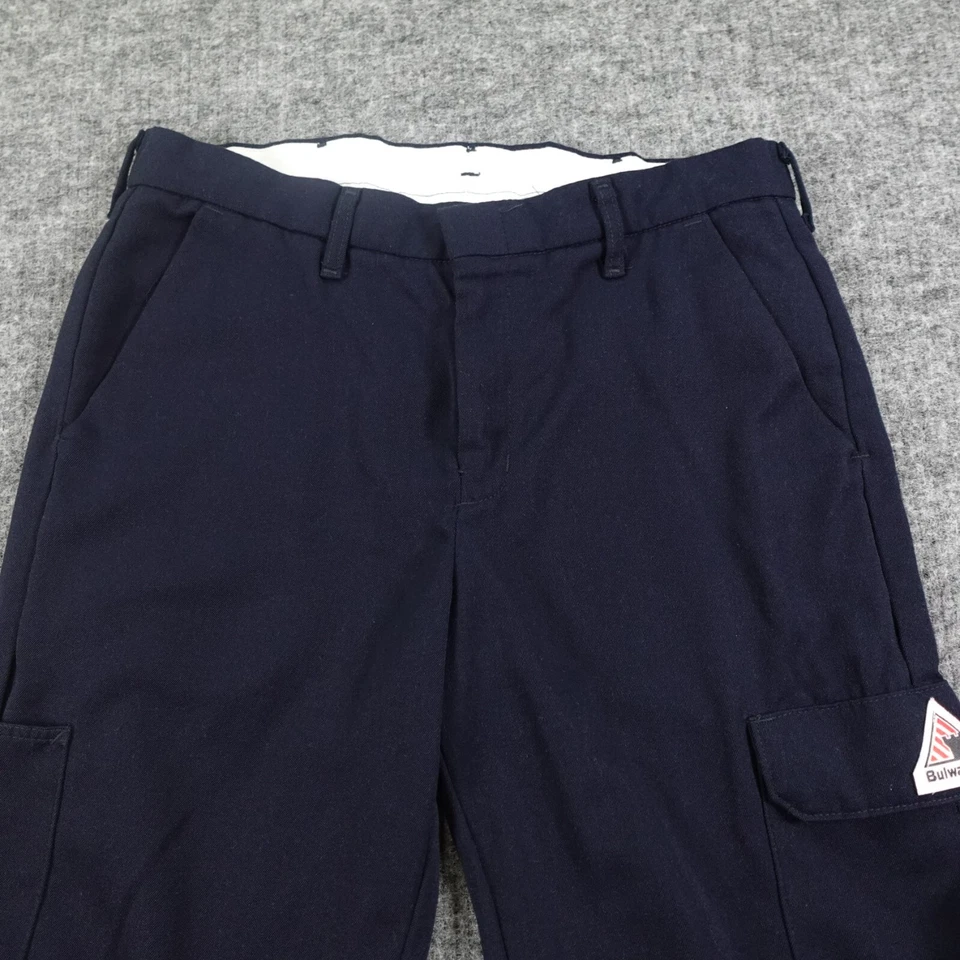 Pantalones BULWARK FR para Hombres 34 Azul Ligero Carga Construcción Resistente al Llama Foto 4 de 4