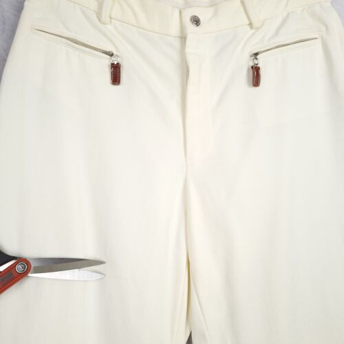 Ralph Lauren Black Label Equestrian Jodhpur Riding Pants Women 12 White Breeches - Picture 3 of 24