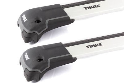 Thule AeroBlade Edge Silver Crossbars for Hyundai Santa Fe '01-06 w/ Raised Rail