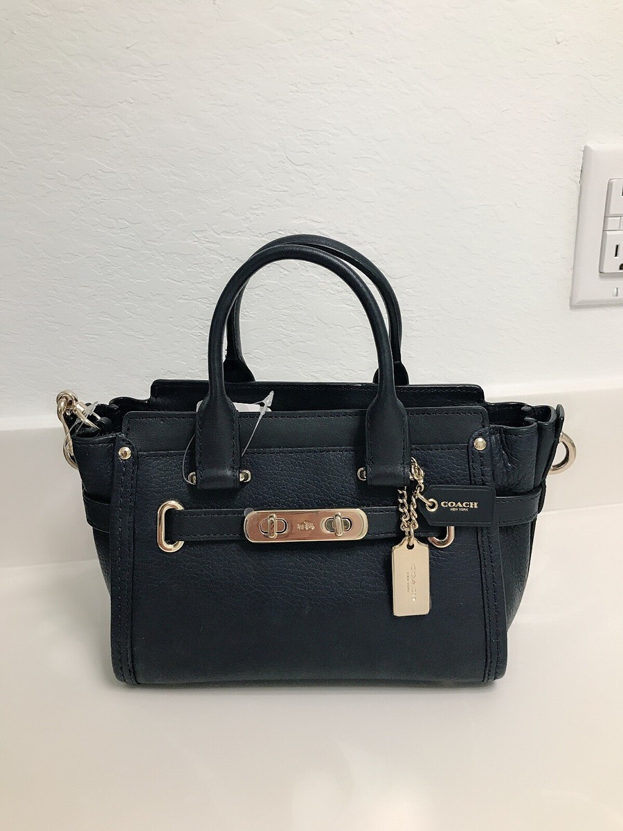 NWT Coach Swagger 20 Pebble Leather Satchel Crossbody 36235