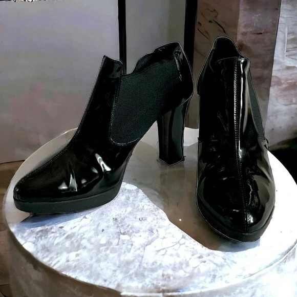 Botines Chelsea EMPORIO ARMANI charol negro talla 8-8,5 Foto 2 de 4