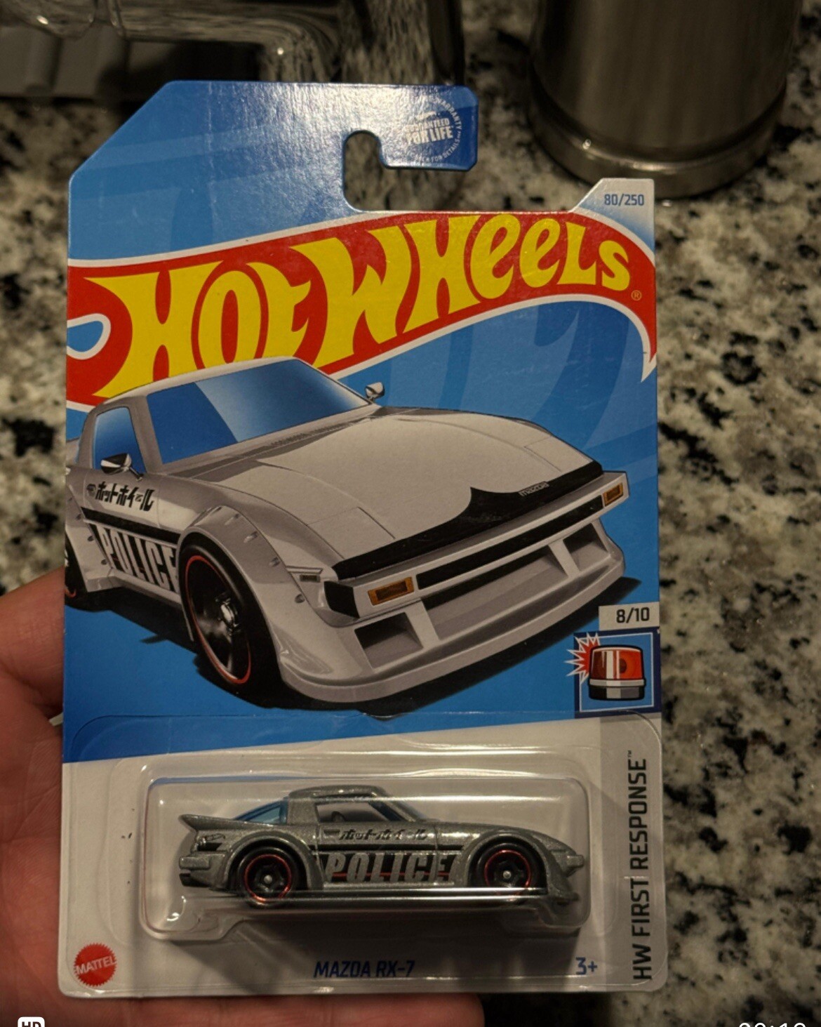 Hot Wheels Mazda Rx7 Gray Police First Response 80/250 1 64 Scale