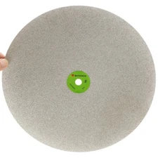 Grit 100 Diamond coated 16" inch Flat Lap wheel Lapidary lapping polishing disc