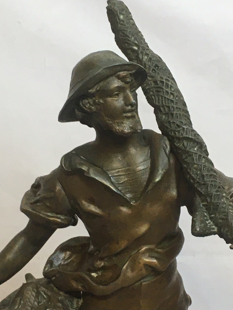 Sculpture De Pêcheur En équilibre, Sculpture De Pêche Cinétique – Art D' équilibre Pour Votre Espace, Statue De Pêcheur En Métal, Décoration De Bureau à Domicile, Cadeau Pour Les Amateurs De Pêche