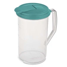 2 Qt. round Pitcher Plastic, Blue Atoll