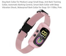 Dog Bark Collar for Medium Large Small Dogs, Anti Bark Training Collar, Pink