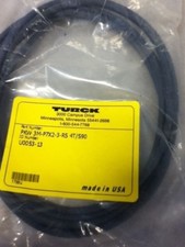 Turck PKW-3M-P7X2-3-RS-4T/S90 U0053-13 PLC Cable w/ One 4-Pin Circular Connector