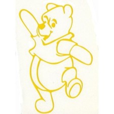 winnie the pooh yellow disney character cartoon 3x4" auto car sticker decal