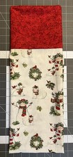 Homemade Cotton Winter Snow People  Wreaths Pillowcase- handmade, standard size