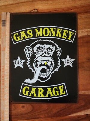 16x12 Gas Monkey Garage Tiki Metal Bar Sign Beer Whisky 