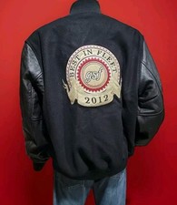 Dehen Jacket gsf SIGNED CHRIS black Varsity Wool & Leather XL Made In USA #R1