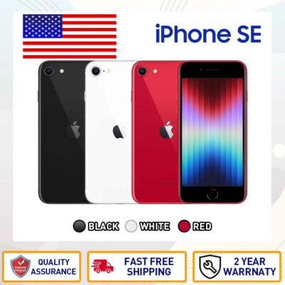 NEW Apple iPhone SE 3rd (2022) 5G 64/128GB/256GB UNLOCKED GSM+CDMA Fast Delivery