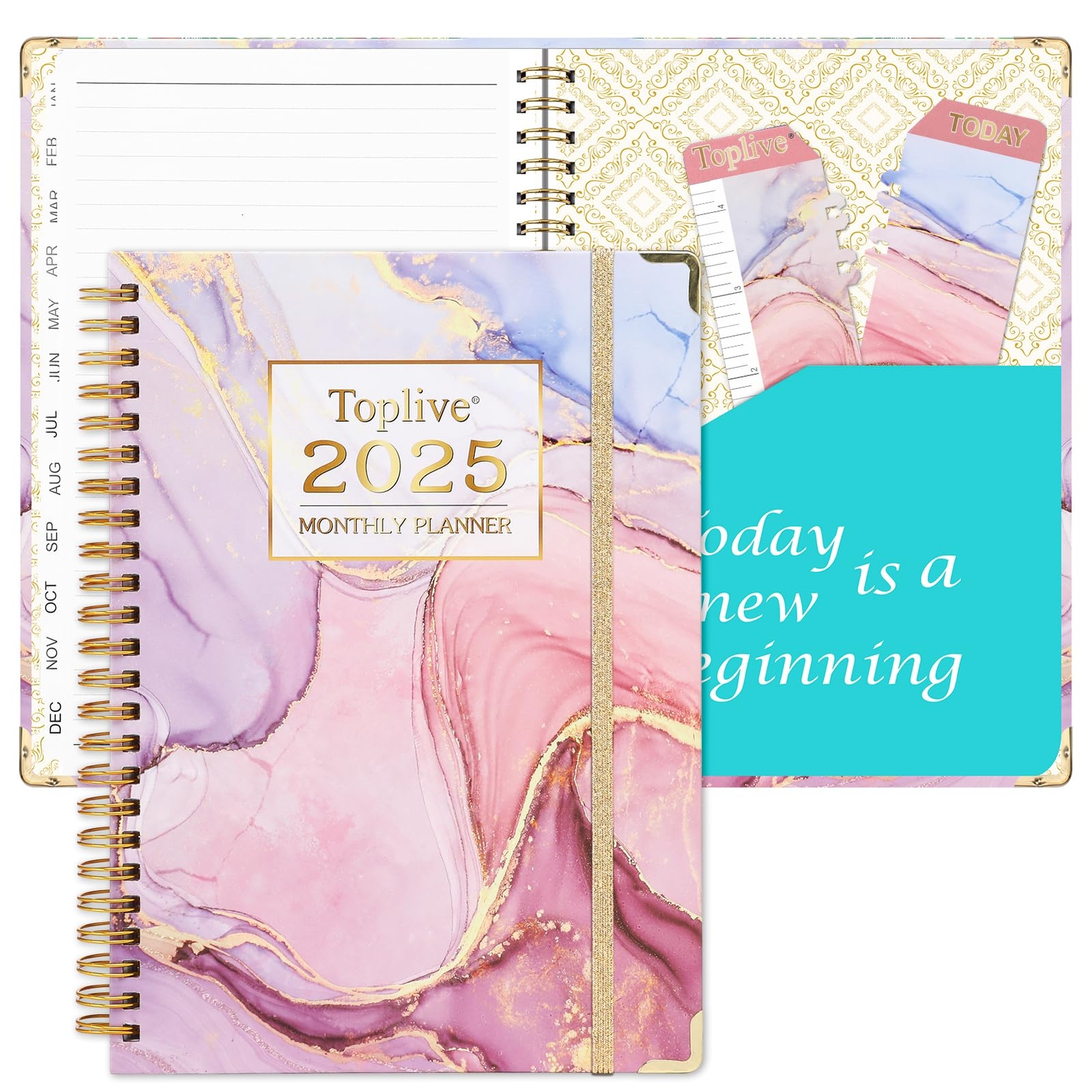 2025 Planner Monthly Weekly Planner - Jan. 2025 - Dec. with Monthly Tabs + Co...