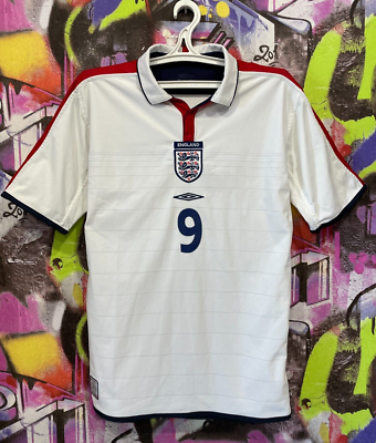 England 2003 2004 Home Wayne Rooney #9 Football Shirt Soccer