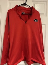 Georgia Bulldogs Long Sleeve Pullover part zippered Heavy Shirt by Rivelry 2XL
