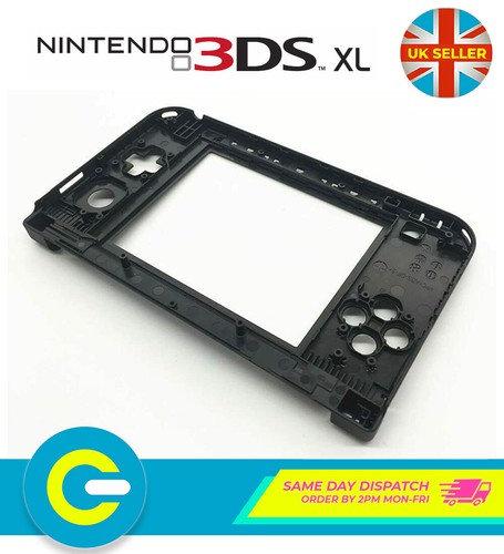 Black Mid Hinge Frame Housing Shell Part for Nintendo 3DS XL (OLDER VERSION) - Picture 3 of 4