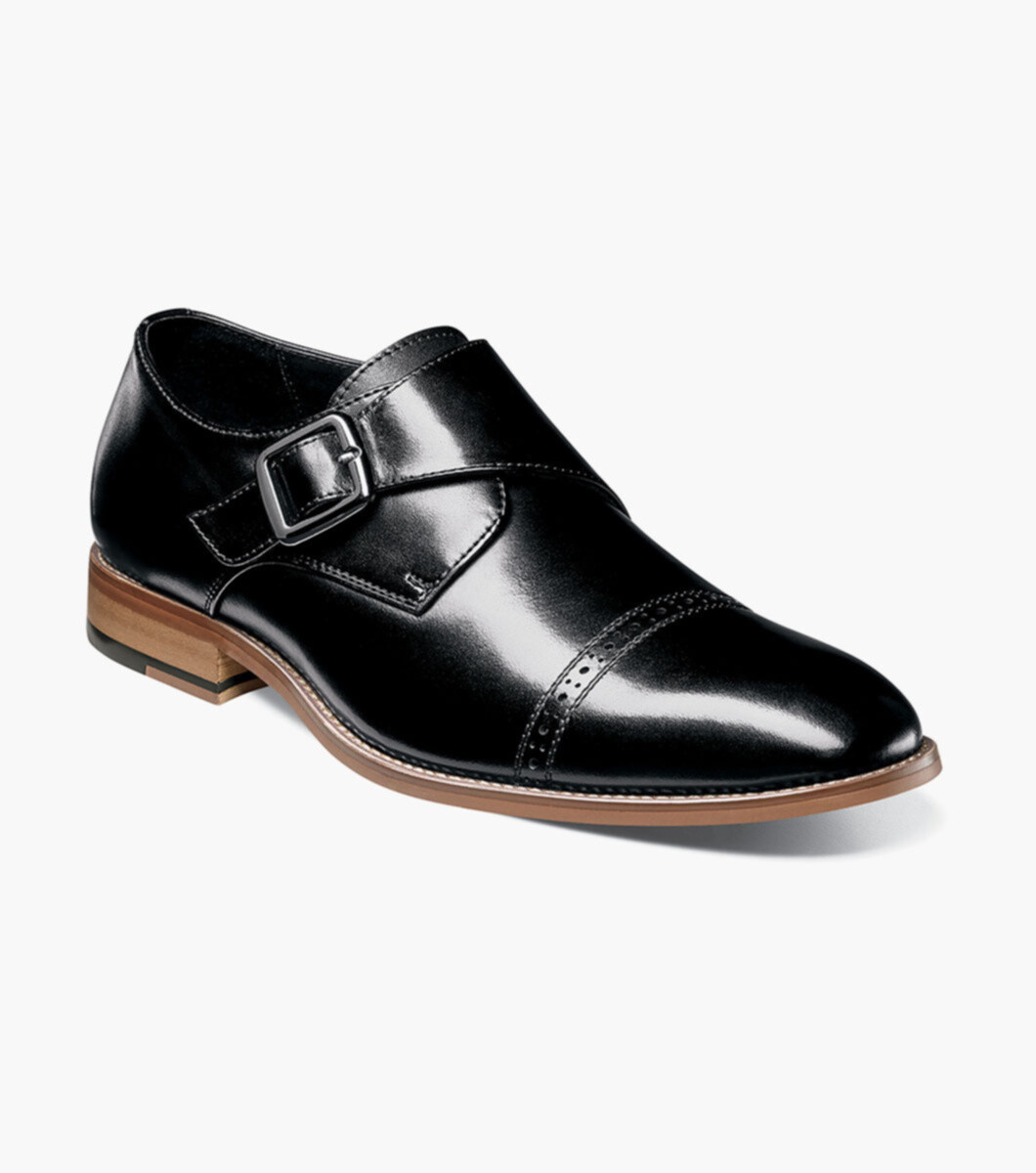 Stacy Adams Mens Black Leather‎ Monk Strap Dress Shoes Size 7.5M Stacy Adams Men main image 3