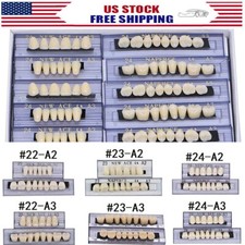 168PCS Acrylic Resin A1/A2/A3 Dental Denture Teeth Upper Lower Shade 22/23/24 