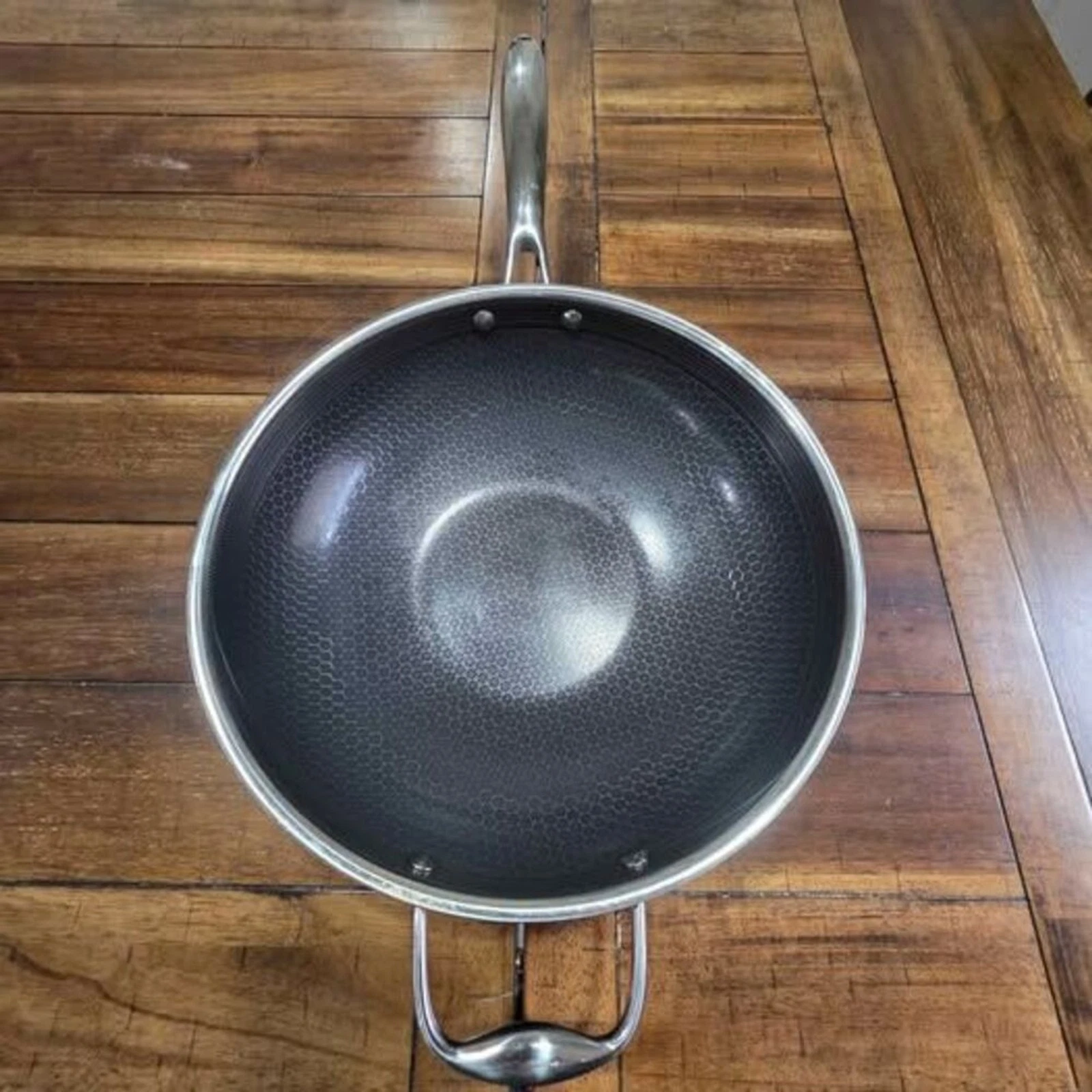 HexClad Hybrid Nonstick 12-Inch Wok only, Stay-Cool Handle