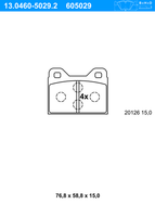 ATE BremsbeläGe Vorne Rechts Links FüR BMW 1502-2002 1500-2000