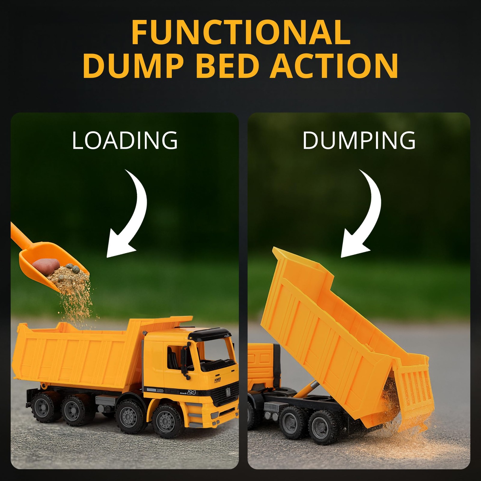 Liberty Imports 15" Oversized Construction Truck Toys for Kids – 1:22 Scale F...