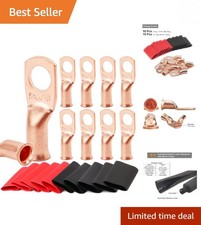 Reliable 10ct 8 AWG Ring Terminals Heat Shrink Tubing for Strong Connectivity