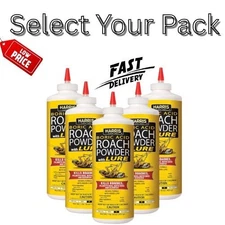 HARRIS Boric Acid Roach and Silverfish Killer Powder w/Lure for Insects (16oz)..