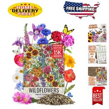 Bulk Wildflower Seed Package - 1oz, Shade Tolerant with 14+ Colorful Varieties 287.84 per gallon