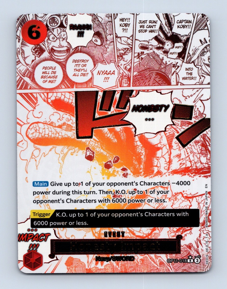 Honesty Impact OP11-018 Manga Alternate Art One Piece Card English