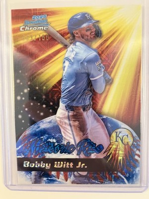 2025 Bowman Chrome - Meteoric Rise Bobby Witt Jr. MR-11 Blue Mojo Refractor /150