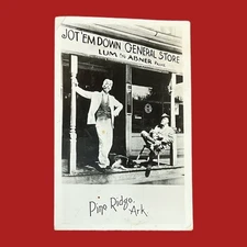 Vintage 1963 JOT'EM DOWN General Store Pine Ridge Ark Postcard Ephemera POSTED