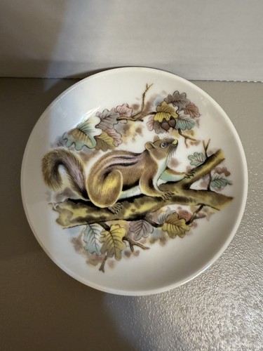 Set of 4 Vintage Woodland Mini Plates by "Action Lobeco" in Japan - Picture 5 of 6