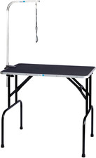 Heavy Duty Pet Grooming Table with Arm - Easy Clean, Supports 220 lbs