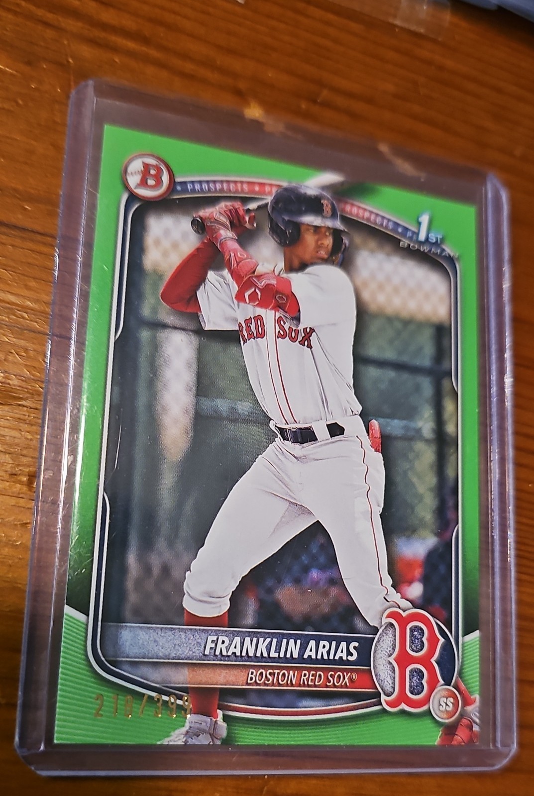 2025 Bowman - Prospects Franklin Arias #BP-67 Neon Green /399 (RC)