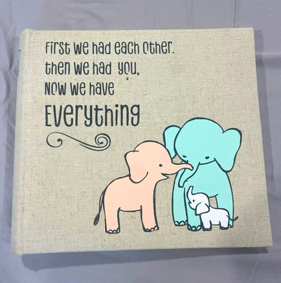 Baby Linen Photo Keepsake Album, Elephant Theme ''Now We Have Everything''