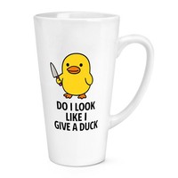 Gift Base Do I Look Like I Give A Duck Meme Kaffeebecher 17Oz Keramik Weiß
