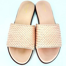 Cole Haan Grand 360 Woven Leather Slide Sandals Blush Pink W16681 Womens 8B