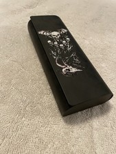 Gothic Eyeglass Holder With Painted Skull