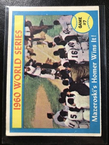 Bill Mazeroski 1961 Topps Vintage Baseballkarte #312 Spiel 7 Stunden schön sauber!!