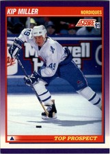 1991-92 Score American #384 Kip Miller TP - HKY