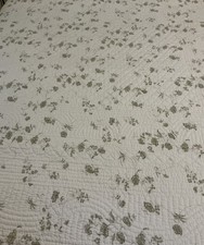Pine Cone Hill White And Green Quilted Quilt ...