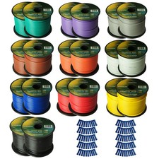 Harmony Car Primary 14 Gauge Power or Ground Wire 2000 Feet 20 Rolls Multi Color