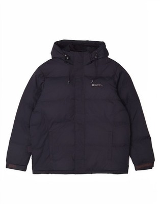 Mountain Warehouse wattierte Herrenjacke mit Kapuze UK 40 Large dunkelblau BX15